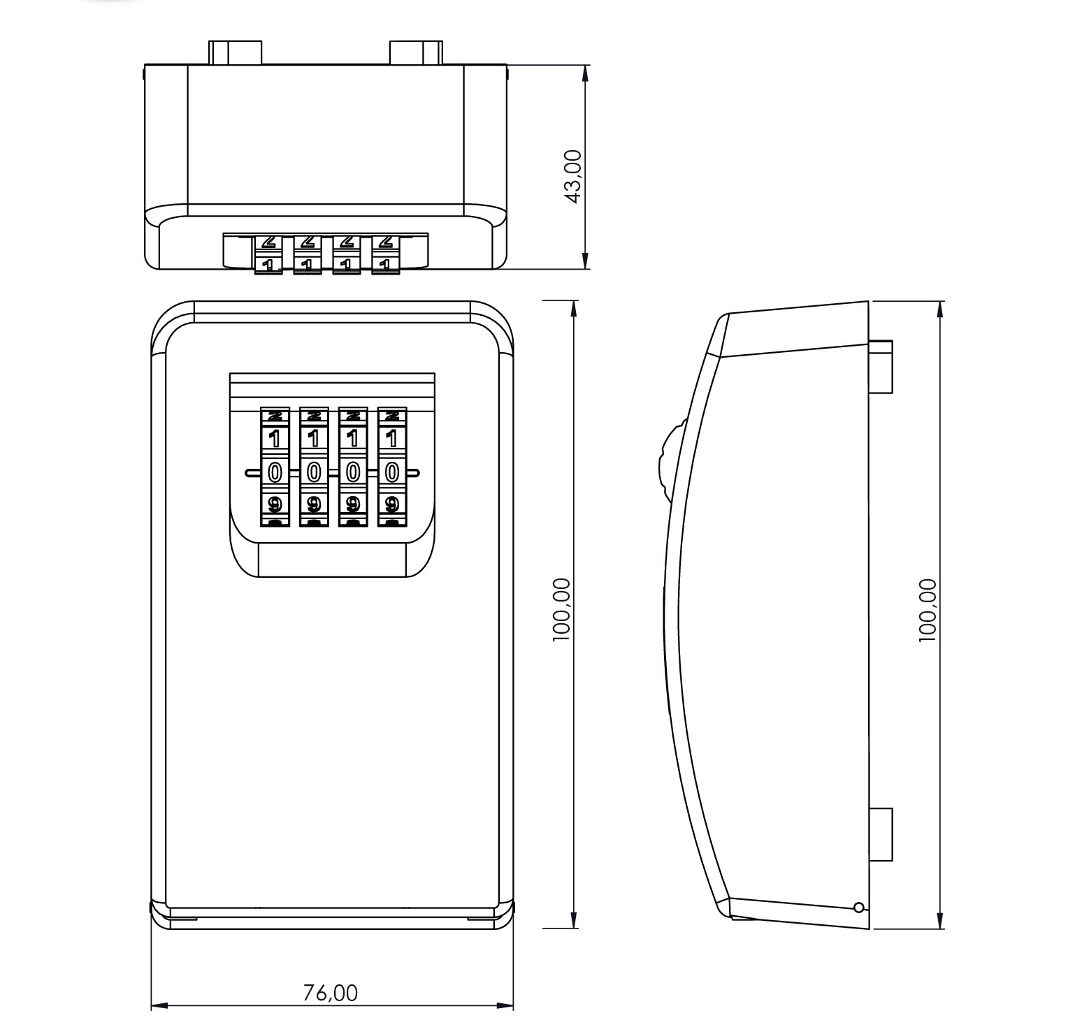 Caja de seguridad de Pared para llaves - Imagen 2